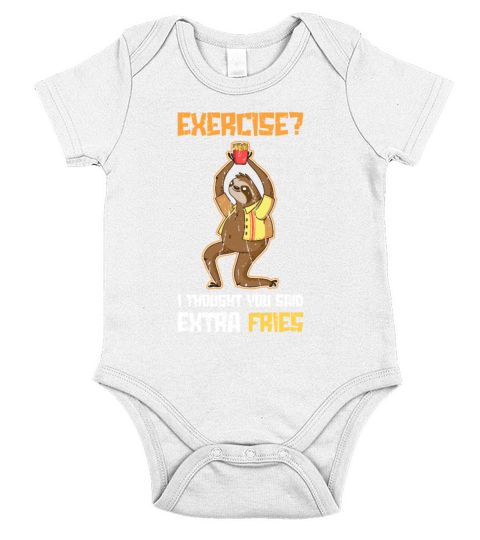 Exercise I thought you said extra fries - fast Short Sleeve Baby One-Piece