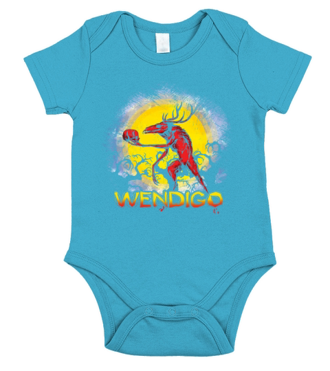 Folk Creature Wendigo Forest Halloween Cryptid Short Sleeve Baby One-Piece