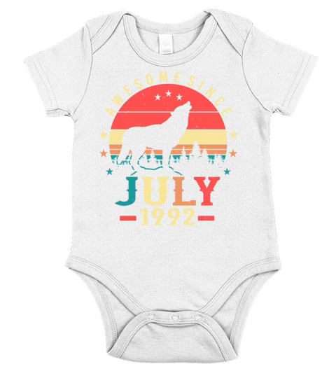 For The 30th Birthday July 1992 Short Sleeve Baby One-Piece
