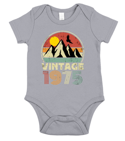 Funny Birthday Born in 1975 Limited Edition Short Sleeve Baby One-Piece