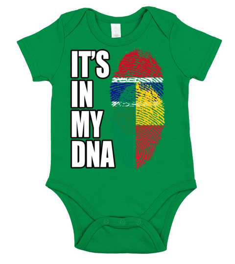 Gambian And Benin Mix Heritage DNA Flag Short Sleeve Baby One-Piece