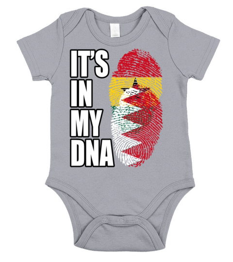 Ghanaian And Bahraini Mix Heritage DNA Flag Short Sleeve Baby One-Piece