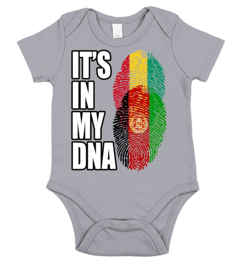 Guinean And Afghanistan Mix Heritage DNA Flag Short Sleeve Baby One-Piece
