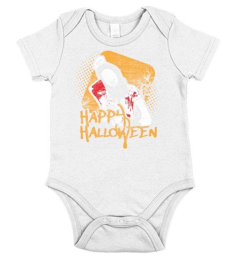 Halloween Nurse Scary Party Gift Idea Short Sleeve Baby One-Piece