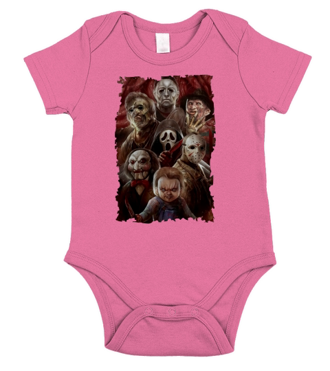 Horror icons Short Sleeve Baby One-Piece