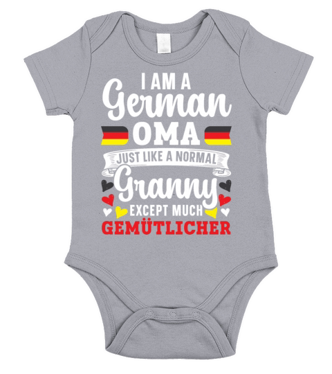 I Am A German Oma Grandma Deutschland Germany Short Sleeve Baby One-Piece