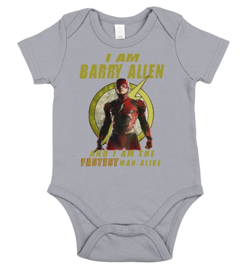 Justice League:I am Barry Allen and I am the fastest man alive T-Shirt Short Sleeve Baby One-Piece