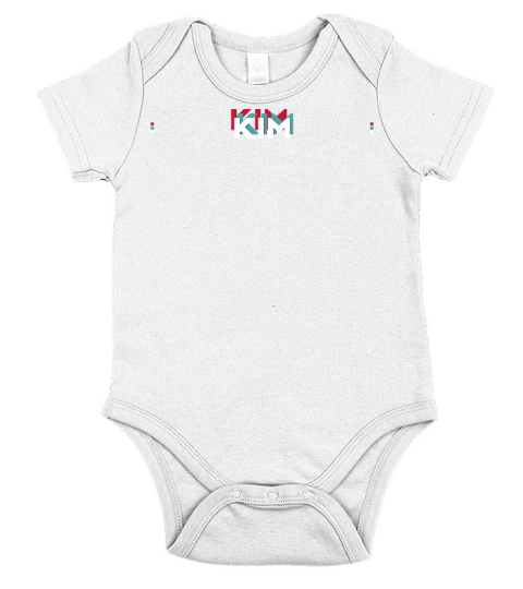 Kim Name - Funny Name Kim 80s theme Short Sleeve Baby One-Piece