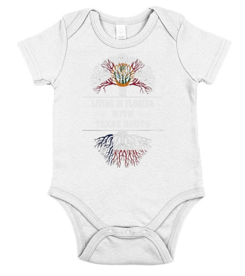 LIVING IN FLORIDA WITH TEXAS ROOTS Short Sleeve Baby One-Piece