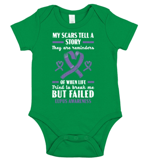 Lupus Awareness Purple Ribbon Autoimmune Disease Short Sleeve Baby One-Piece