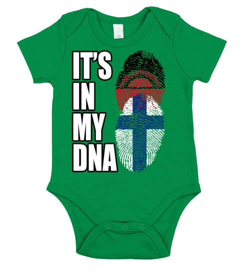 Malawian And Finland Mix Heritage DNA Flag Short Sleeve Baby One-Piece