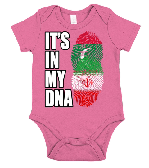 Maldivian And Iranian Mix Heritage DNA Flag Short Sleeve Baby One-Piece