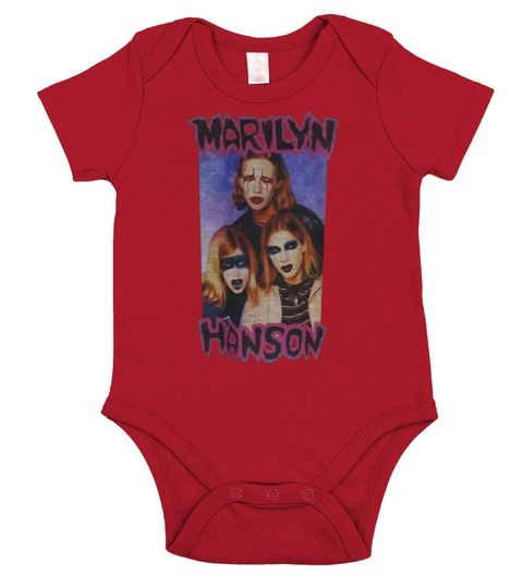 Marilyn Manson Parody Heavy Metal Rock shirt Short Sleeve Baby One-Piece