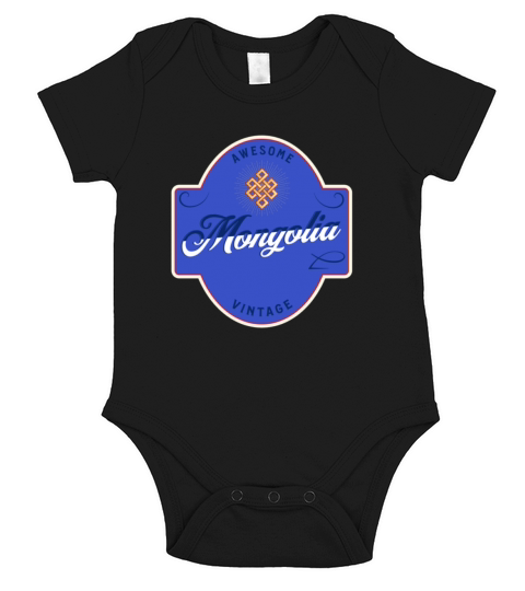 mongolian souvenir of mongolia art Short Sleeve Baby One-Piece