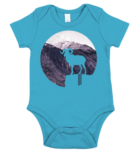 Mountain goat - hiking outdoor design T-Shirt Short Sleeve Baby One-Piece