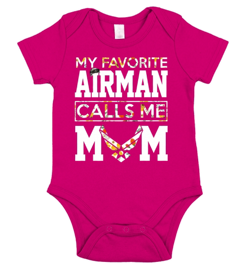 My favorite Airman calls me mom Short Sleeve Baby One-Piece