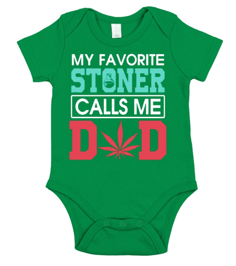 My favorite Stoner calls me dad weed shirtsn Short Sleeve Baby One-Piece