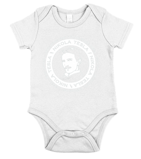 Nikola Tesla Short Sleeve Baby One-Piece
