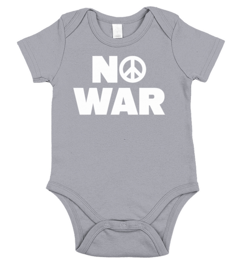No War Peace Short Sleeve Baby One-Piece
