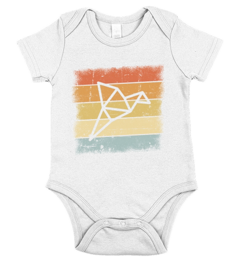 Origami Bird Short Sleeve Baby One-Piece