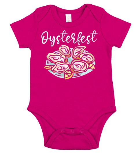 Oysterfest Seafood Seashell Mollusc Animal Oyster Short Sleeve Baby One-Piece