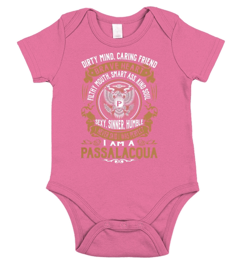PASSALACQUA Brave Heart Eagle Name Shirts Short Sleeve Baby One-Piece