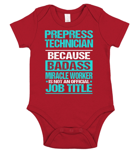 PREPRESS TECHNICIAN Short Sleeve Baby One-Piece