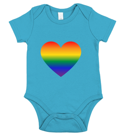 Pride Month - LGBTQ - Rainbow Flag Short Sleeve Baby One-Piece