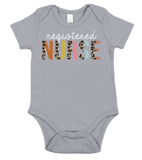 Registered Nurse Colorful Leopard Print Funny Short Sleeve Baby One-Piece