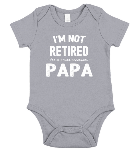 Retirement Gifts Shirts for Retired Papa from Grandkids Short Sleeve Baby One-Piece