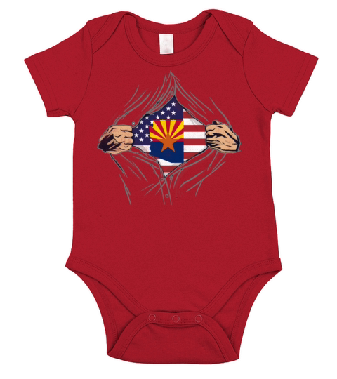 Rip Reveal America State Flag Arizona Short Sleeve Baby One-Piece