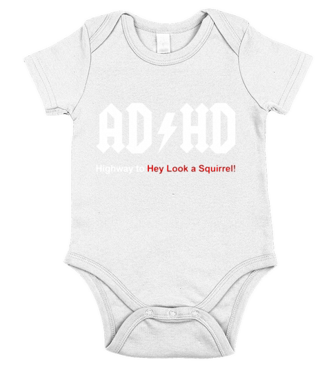 SCIENCE - AD HD Highway to Hey Look a Squirrel! Short Sleeve Baby One-Piece