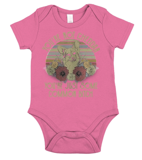 Sunset Fox youre not cheddar youre just some common bitch Short Sleeve Baby One-Piece