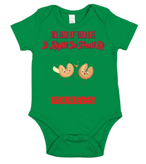 The Love Is Right In Front Of Funny Saying Short Sleeve Baby One-Piece