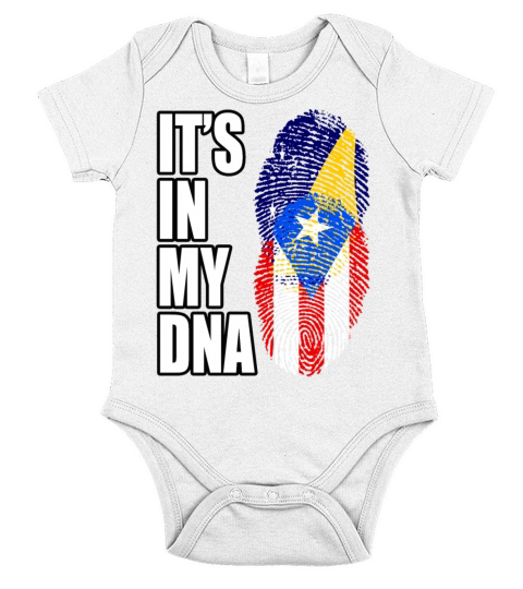Tokelauan And Puerto Rican Mix Heritage DNA Flag Short Sleeve Baby One-Piece