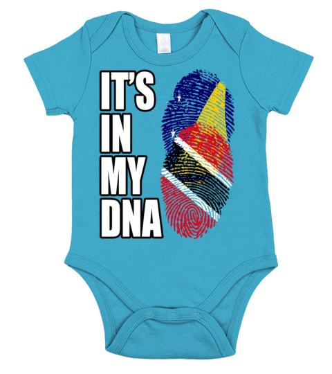 Tokelauan And Trinidad Tobago Mix Heritage DNA Fla Short Sleeve Baby One-Piece