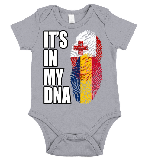 Tongan And Chadian Mix Heritage DNA Flag Short Sleeve Baby One-Piece