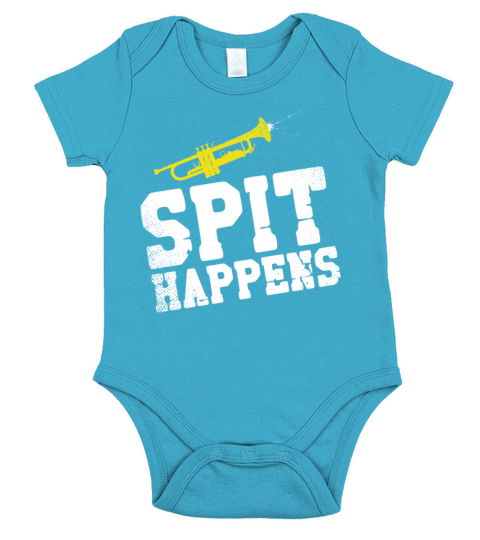 Trumpet Player Pun Vintage Spit Short Sleeve Baby One-Piece