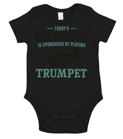 Trumpet Player Vintage Todays Short Sleeve Baby One-Piece