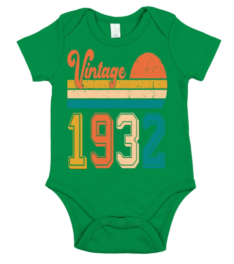 Vintage 1932 birthday gift Short Sleeve Baby One-Piece