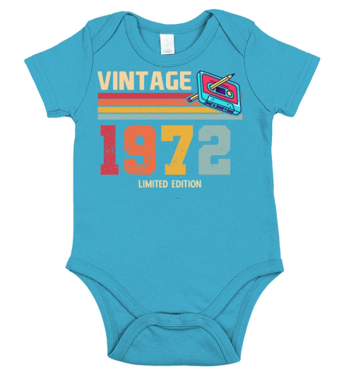 Vintage 50 Birthday Costume Men 50th BDay Birthday Short Sleeve Baby One-Piece