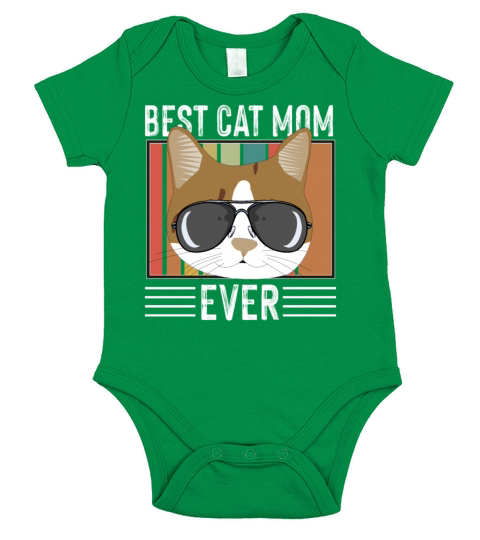Vintage Best Cat mom Ever Bump T Shirt Short Sleeve Baby One-Piece