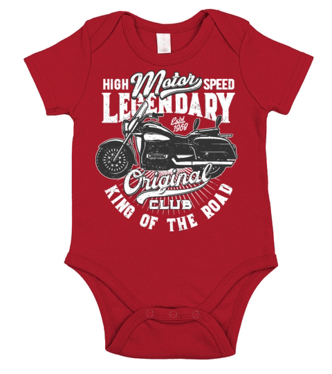 Vintage Classic American Motorcycle Club Short Sleeve Baby One-Piece