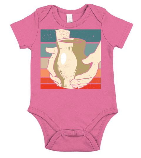 Vintage Pottery Ceramics Clay Sculptors Short Sleeve Baby One-Piece