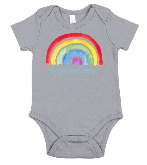 Watercolor Rainbow Occupational Therapy Short Sleeve Baby One-Piece