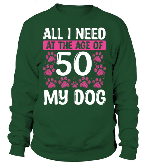 50 Year Old Dog Mom Dog Dad 50th Birthday Sweatshirt Unisex