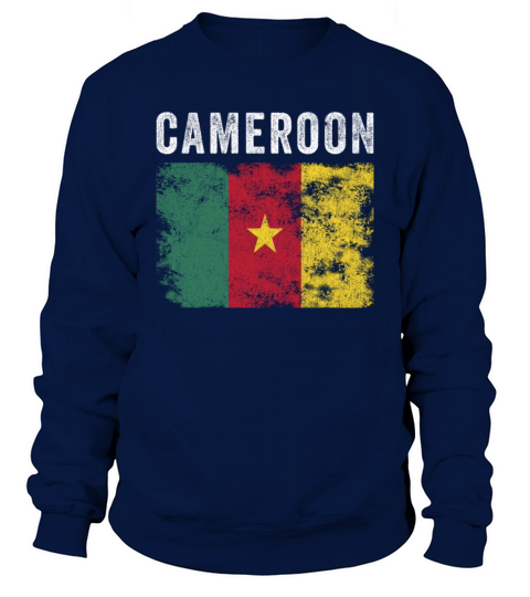 Cameroon Flag Vintage - Cameroonian Flag Sweatshirt Unisex