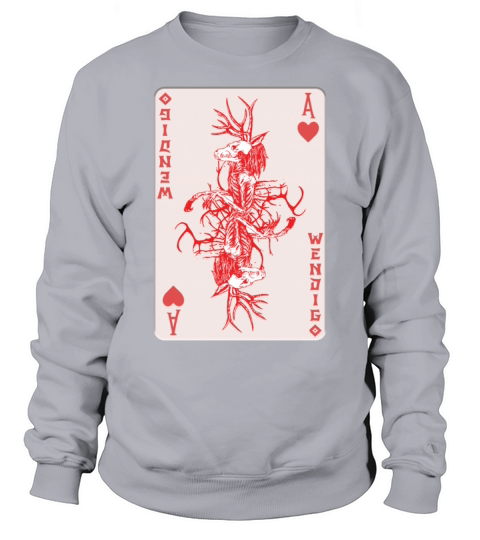 Folk Creature Wendigo Card Halloween Cryptid Sweatshirt Unisex