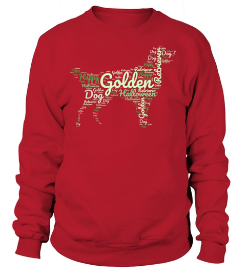 Golden Retriever Dog Happy Halloween Typography Sweatshirt Unisex