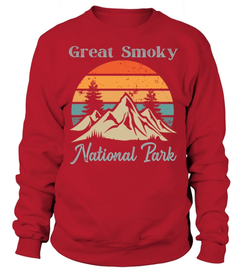 Great Smoky National Park Retro Vintage Mountain S Sweatshirt Unisex
